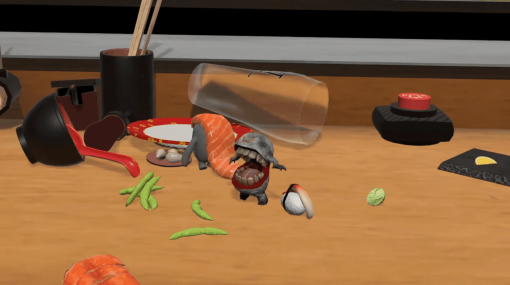 寿司とゾンビ寿司が戦う謎の物理演算系バトルゲーム『スシ・バトル・ランバングシャスリ』10月より発売へ。色とりどりの「シャリ」と多彩な寿司ネタを組み合わせて作った自分だけの寿司キャラクターでバトルに勝利しよう