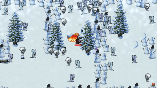 『Vampire Survivors』無料アップデートにて雪に覆われた新マップ「Hyper Whiteout」が実装へ。そのほか新武器、新キャラクターなど様々な追加要素を紹介する新規映像も公開