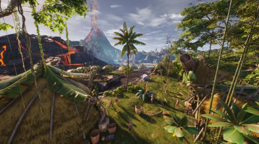 火山島を舞台にしたクラフト系サバイバルシム「Tribe: Primitive Builder」が日本語対応でリリース