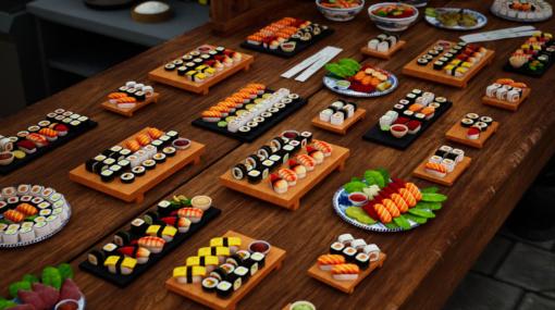 お料理シミュレーション『Cooking Simulator』新DLC『Sushi』発表。「にぎり」や「巻き」「ちらし」など様々な寿司づくり体験。シャリ作りや魚をさばいたりと本格派の内容