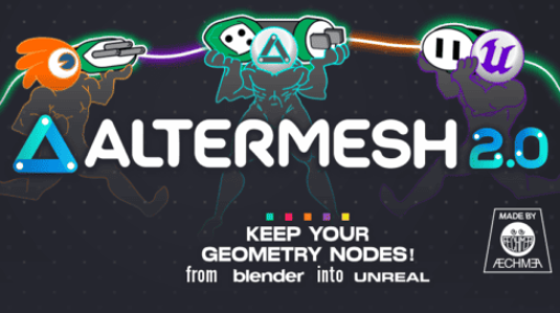 AlterMesh 2.0 - Blenderの Geometry Nodesを Unreal Engine 5上で動作させるプラグインのメジャーアップデート版公開！UEマーケットプレイス上で販売開始！