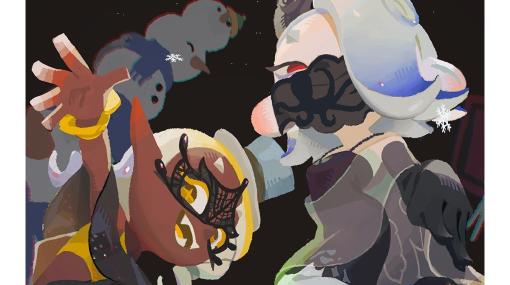 『スプラトゥーン3』すりみ連合を描いたイラストが公開。エレガントな衣装を身に纏ったウツホ、フウカ、マンタローをデザイン