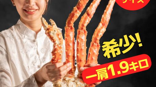 【カニ特価】鮮度抜群の《超特大たらば蟹》が肩肉まるごと（1.7～1.9kg）販売中。船上で茹で上げて即冷凍、美味しさをギュッと凝縮！