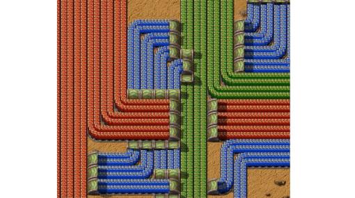 『Factorio』大型無料アプデで「アイテム積み重ねベルト輸送」実現へ。インサータのフィルター標準装備や“超超高速ベルト”なども告知