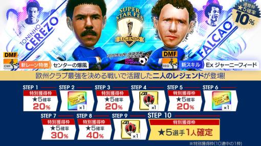 「サカつくRTW」，トニーニョやファルカンら新★5選手が登場