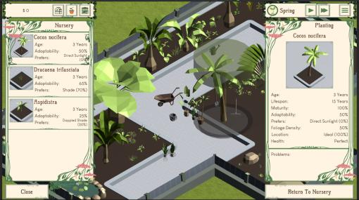 温室でエキゾチックな亜熱帯植物を育てるガーデニングゲーム「Palm Paradise Garden」Steamストアページを公開