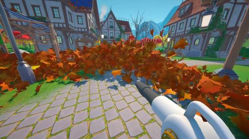 物理演算・落ち葉掃除シム『Leaf Blowing Simulator』Steam向けに発表。風に舞う葉を集め、日ごろのストレスも吹き飛ばす