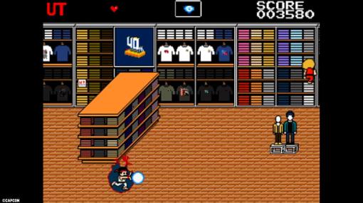 カプコン監修の「ユニクロ」オリジナルゲームが高クオリティですごい。宇宙人に奪われたTシャツを取り返すためにユニクロ店内を駆ける、レトロな横スクアクション