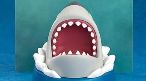 映画『JAWS』からかわいいけどしっかりサメのねんどろいどフィギュアが登場。オプションパーツで有名な映画ポスターのレイアウトも再現可能
