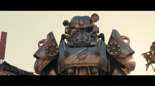 ドラマ版『Fallout』のパワーアーマーが登場する新映像が公開。 グールの賞金稼ぎと言い争う主人公のもとに、重厚なパワーアーマーを装着した人物が現れる。ドラマ本編は4月11日より配信予定