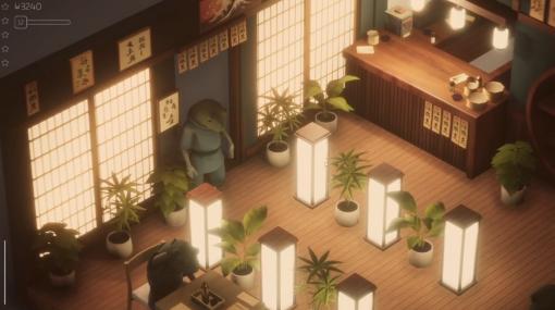 自分好みに和風飲食店を作れるゲーム『Midori no Kaori（みどりの香り）』Steamストアページが公開。なぜか、お客は全員カエルさん。プレイヤーは誰にも邪魔されることなく和テイストな飲食店作りに没頭できる