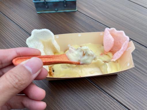 東京ディズニーシー、「食べられるスプーン」レビューサクサク食感でおつまみにも良い。提供ケースにも秘密あり