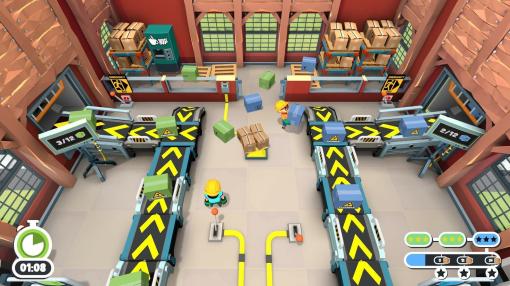 ハチャメチャな現場で荷物の出荷を強いられるアクションゲーム『Ready, Steady, Ship!』4月19日に発売。最大2人まで協力プレイ可能。工場や飛行機などの現場で巧みにベルトコンベアを操り、荷物を出荷しよう