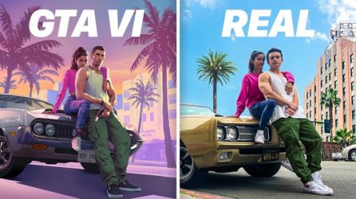 Fans recreate the "GTA 6" announcement trailer in live-action! Photographed as if it were a pilgrimage to the Holy Land in Miami, where it became a model