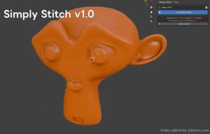 Simply Stitch v1.0 - ストロークやメッシュ形状からステッチや刺繍を手軽に追加 Blenderアドオン！