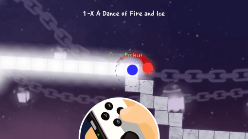 『A Dance of Fire and Ice』Nintendo Switch版発表。進むルート自体が楽譜になった、1ボタンでプレイできるリズムゲーム。2024年秋配信予定