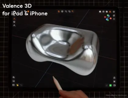 Valence 3D – iPhone＆iPad向けに開発されたサクサク動作する3Dモデリングアプリが登場！