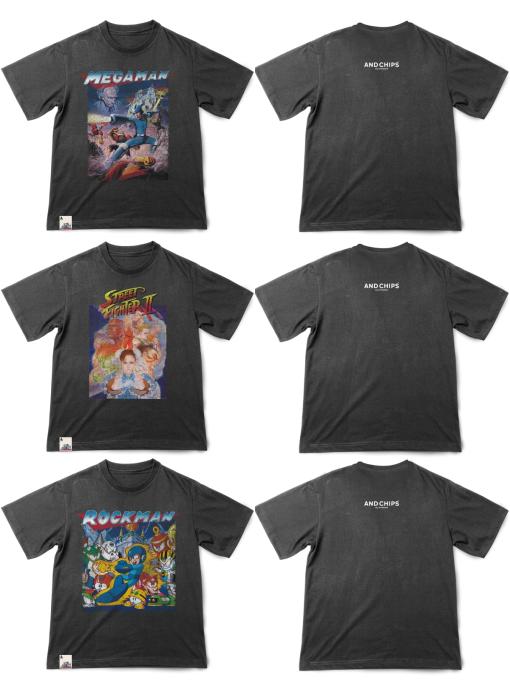 カプコンの新アパレルブランド「AND CHIPS」誕生。メガマン，ストII，ロックマン4のTシャツを7月13日12：00に販売開始