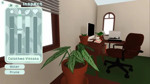 お部屋で観葉植物を育てる癒し系シミュレーションゲーム『Taking Root』発売。リアルタイムに成長する観葉植物に水やりや剪定を施して健康な状態を保とう。お部屋を自由にカスタマイズできるハウジング要素も魅力