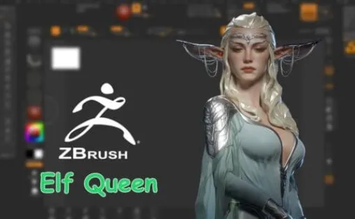 Creating an Elf character in Zbrush - ZBrushを使用し女王エルフの3Dモデルを制作するタイムラプス映像！