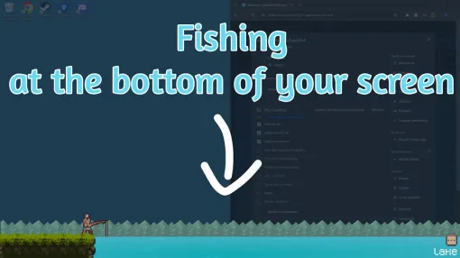 デスクトップ下部分釣りゲーム『Idle Waters』発表。画面の隅っこで、魚釣り上げコレクション水槽観賞ライフ