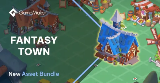 中世・ファンタジー風の建物の画像を無料で公開。GameMaker向けのアセットバンドル『FANTASY TOWN』