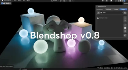 Blendshop v0.8 - Photoshopのレイヤー管理風にコンポジットが可能なBlenderアドオン！早期アクセスリリース！