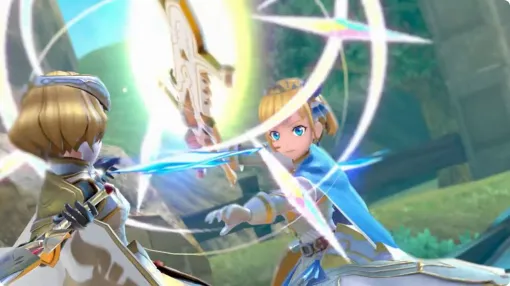 The title of COLOPL×MIXI's new game is "Festy Battle". 6v6 Team Versus Action Battles!