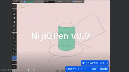 NijiGPen v0.9 - Grease Pencilでのグラフィックデザインやイラスト制作を支援する機能拡張が可能な無料＆オープンソースのBlenderアドオン！Blender 4.1対応や2D塗りつぶし＆2Dシェーエディングなどを搭載！