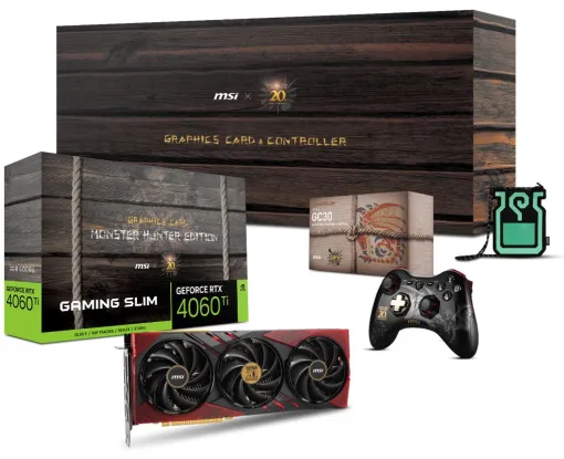 MSI×「モンスターハンター」コラボモデル「GeForce RTX 4060 Ti 8G GAMING SLIM MONSTER HUNTER EDITION」6月7日11時より予約開始