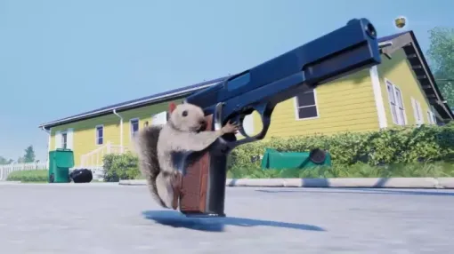 銃を持ったリスが黒服エージェントに立ち向かうアクションゲーム『Squirrel with a Gun』が8月30日に発売決定。銃の反動でスタイリッシュなアクションを決めつつオープンワールドをリス目線で探索