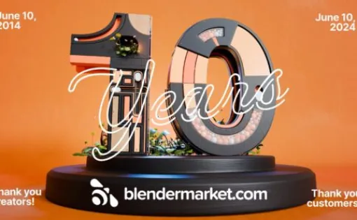 10th birthday of the Blender Market - 「Blender Market」10周年記念！ 10日間連続でBlender関連ギフトを配布！まずはリトポロジーツールアドオン「RetopoFlow 4 Alpha」が無料配布されました！