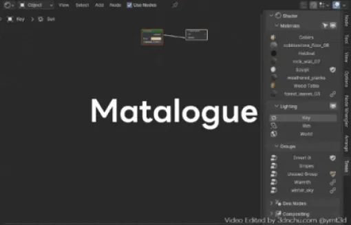 Matalogue - 全てのノードツリーを１つのパネルから確認し素早く切り替え可能にする無料のBlenderアドオン！