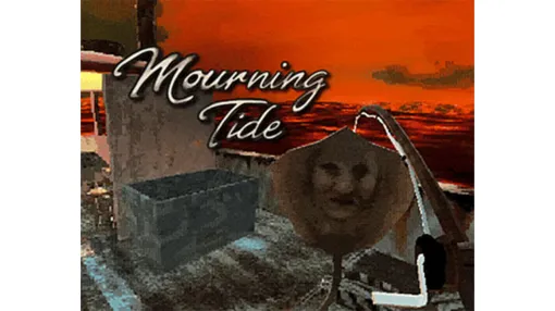 「人面エイ」など不気味な魚が登場するダークな釣りアドベンチャーゲーム『Mourning Tide』がitch.ioにて無料で配信中。罪悪感に苛まれた漁師が、未踏の海域で釣りをする