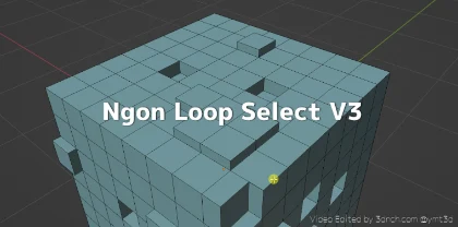 Ngon Loop Select V3 - NGon構成のメッシュでも良い感じにループ選択可能にするBlenderアドオン！選択アルゴリズムが改善された最新アップデート！30％OFFクーポンも配布中！
