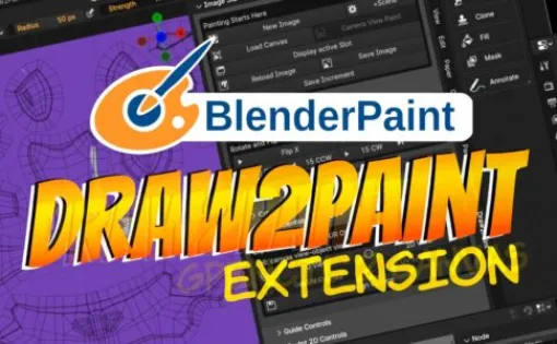 Draw2Paint - 2Dペイントを便利にする多機能ツールセットBlenderアドオン！Github上で無料公開！