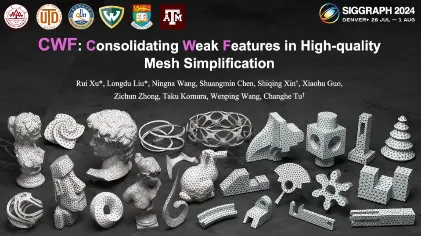 CWF: Consolidating Weak Features in High Quality Mesh Simplification - 元の形状に忠実かつ均等なポリゴンでリメッシュ可能な技術！SIGGRAPH 2024論文！Blender用アドオンも公開！