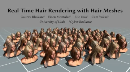 Real-Time Hair Rendering with Hair Meshes – リアルタイムレンダリングの為の高速軽量なヘアーメッシュ描画技術！SIGGRAPH 2024論文！