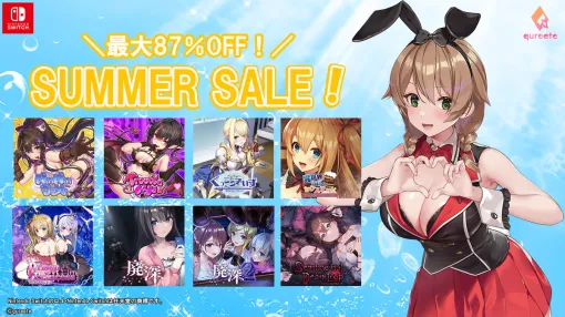 qureate, "Bunny Garden", "Made of the Dead", "Ruin 2" and other titles for Switch gentlemen can be purchased at up to 87% off "Summer Sale"