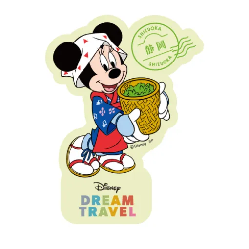 「ディズニードリームトラベル」のステッカーやアクスタなどが郵便局にて本日8月5日発売ミッキー&ミニーが日本全国を飛び回るデザイン