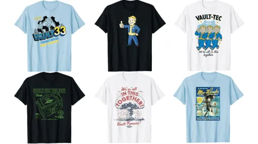 『Fallout』シリーズのデザインTシャツがAmazonのタイムセールにて10%オフに。おなじみ「ボルトボーイ」やネオンカラーの「ピップボーイ」など、夏にぴったりな40種類以上のデザインTシャツが1800円から買える