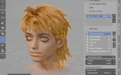 Hair Tool 4.0 – Blender用のヘアーモデリングツールセットアドオン！最小動作環境がBlender 4.2となった最新アップデートがリリース！1つのヘアオブジェクト内で複数のプロファイルを使用可能に！