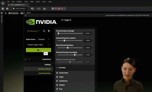 生成AIスイート「NVIDIA ACE」向けUnreal Engine 5プラグイン発表！　MayaによるAIフェイシャルアニメーション制作、AI駆動のMetaHumanをスムーズに展開可能に – ニュース