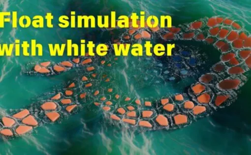 Float / White Water Simulation – BlenderのGeometry Nodesを活用したホワイトウォーターの制作解説チュートリアル動画！完成データも販売中！