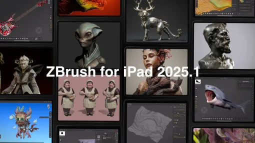 「ZBrush for iPad 2025.1」リリース！　Apple Pencil Proのバレルロール＆ホバーサポート、サーフェスノイズ、自動UV展開、日本語対応など - ニュース