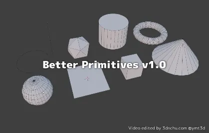 Better Primitives v1.0 - Blender 4.3のGeometry Nodes用ギズモを活用しパラメータ調整が可能な非破壊プリミティブを追加するアドオンが登場！