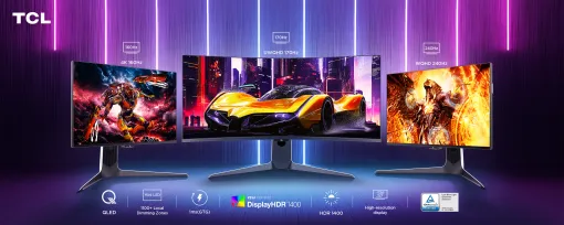 TCLが量子ドットMini LED搭載の新ゲーミングモニターをリリース、高リフレッシュレートで臨場感抜群のゲーミング体験を提供