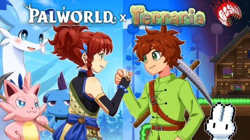 「パルワールド」と「テラリア」のコラボ決定！ ガッチリと手を取り合うイラストも公開
