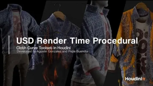 カーブを使ったHoudini用衣服作成ツールセットによる軽快なクロスシミュレーション！　「USD Render Time Procedural」 - ニュース