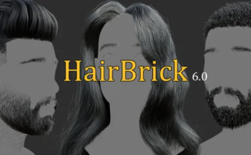 Hair Brick Pro 6.0 - Blender用のヘアー構築支援ツールセットアドオンの最新メジャーアップデートがリリース！